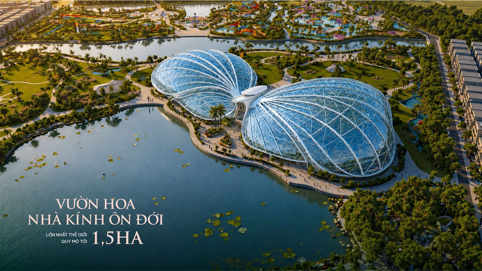 Vườn hoa nhà kính ôn đới 1,5 ha